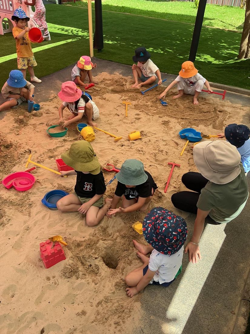 Digging and building in the sandpit